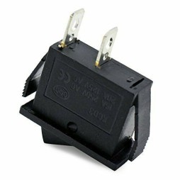 Light switch color black led KCD3 rectangular 250V ON / OFF