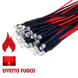 Diode led 3 mm candle flickering red 12V