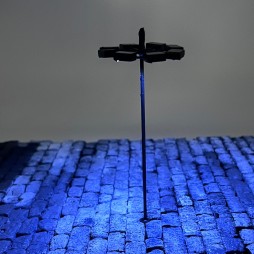 Street lamp light in 00 / H0 scale with SMD micro LED for dioramas