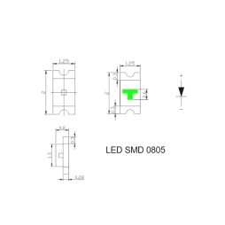 Diode led SMD 0805 12V flash