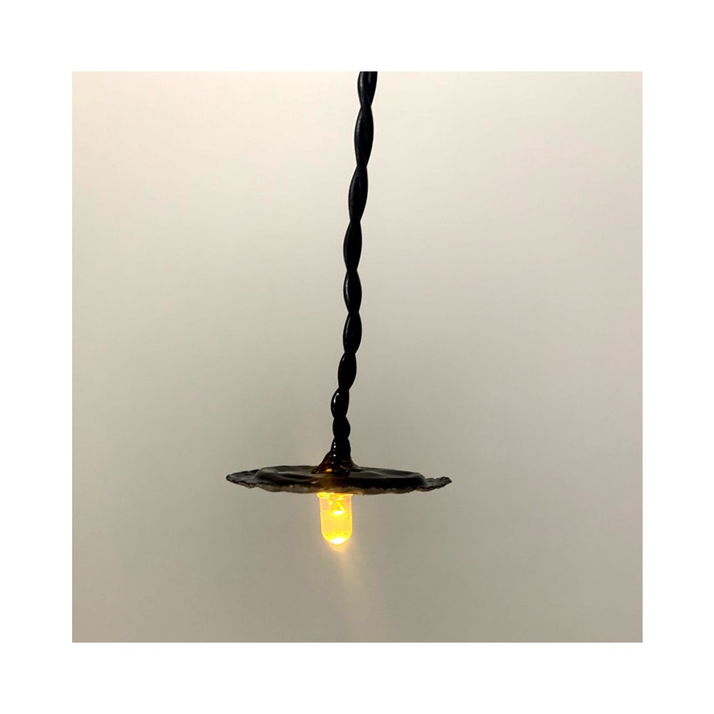 Lampione 10 cm per presepe con microlampada led