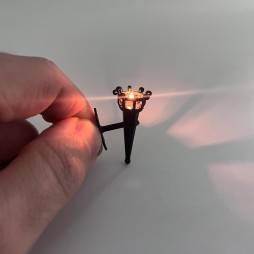 Torch for cribs and dioramas with micro lamp 12v warm white o red color