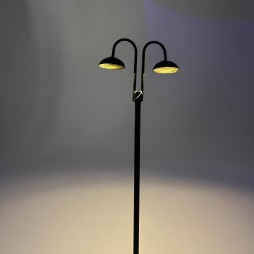 Lampione 14 Cm colore nero per presepi e diorami con microlampada led