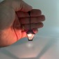 Lampione sospeso lanterna antichizzata colore nero per presepi e diorami con micro lampada luce calda 12v