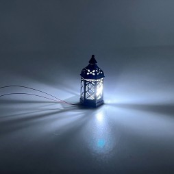 Lanterna stile arabo per presepi e diorami con microlampada led