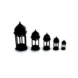 Arabic style lantern for cribs and dioramas with micro led
