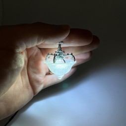 Chandelier for cribs and dioramas with micro led