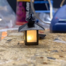 Lanterna 1x3 cm per presepe con microlampada led