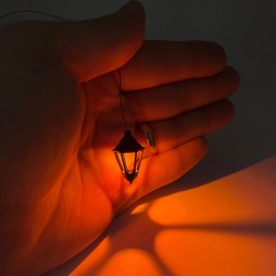 Lampione lampadario sospeso per presepi e diorami con microlampada led