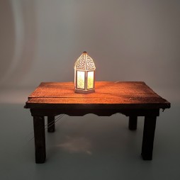 Palestinian lantern for cribs and dioramas with warm white micro lamp