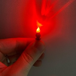 Candle whit micro led fire effect