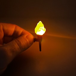 Torch for nativity scenes and dioramas with microlamp, you can choose the colors of lamp