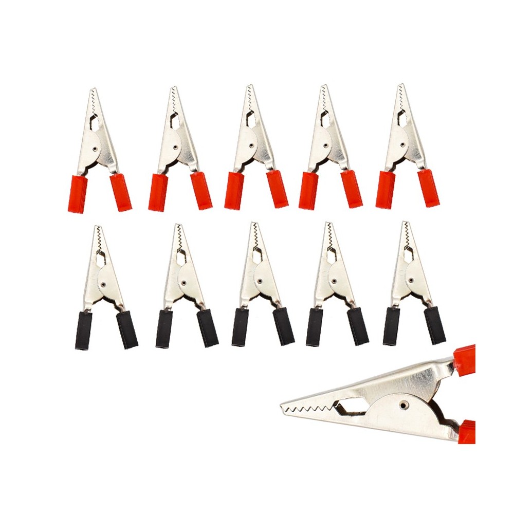 Clamps Crocodile clamps 45 mm ideal for electrical circuits and LED connection