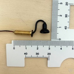 Micro Lampione colore nero per presepi e diorami con microlampada led