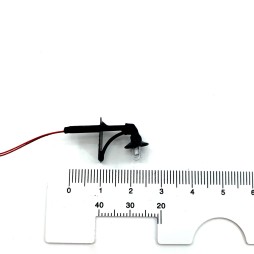 Micro Lampione 12V colore nero per presepi e diorami con microlampada led
