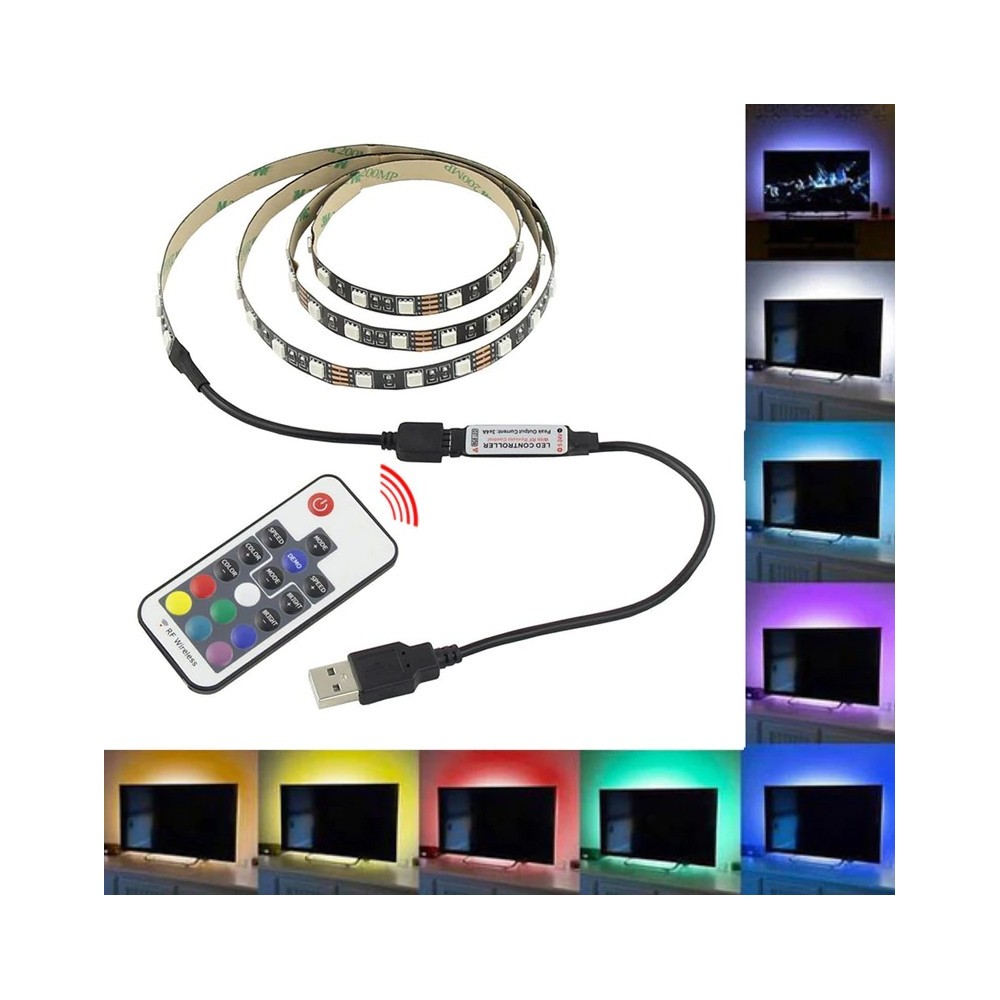 STRISCIA LED 5050 SMD USB ALTA LUMINOSITA' 2 METRI RGB