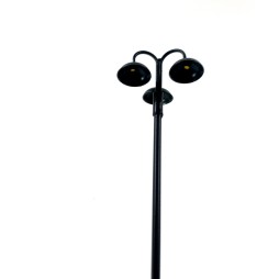Lampione in rame 23 Cm colore nero per presepi e diorami con microlampada led
